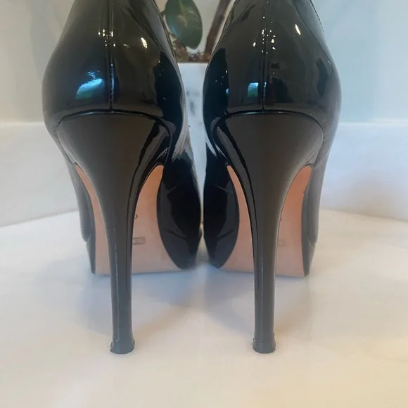 Cole Haan, Nike Air Black Peep Toe Heels, Size 8 - Picture 5 of 7